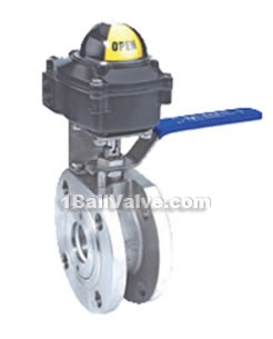 Manual wafer ball valve with feedback signal